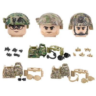 Modern Army Special Forces Soldier Figures Equipment Buildin