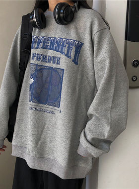 2021 Spring Autumn O-Neck Pullover Women Korean Loose Clothe