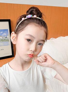 儿童卡通带齿发箍碎发整理神器可爱不伤发夹头饰防滑压发头箍syxl