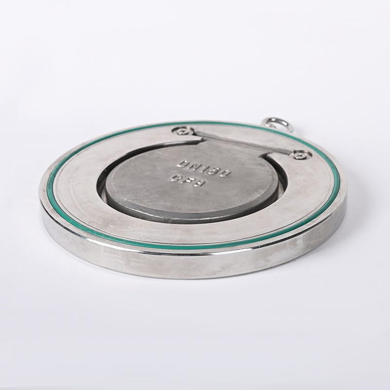 。H74X-16不锈钢304/316L高温氟橡胶止回阀对夹式软密封超薄型