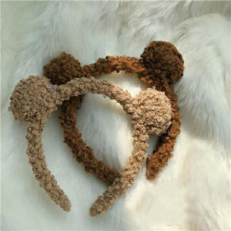 New Gils Cute Plush Bear Rabbit Ears Headband Autumn Winter