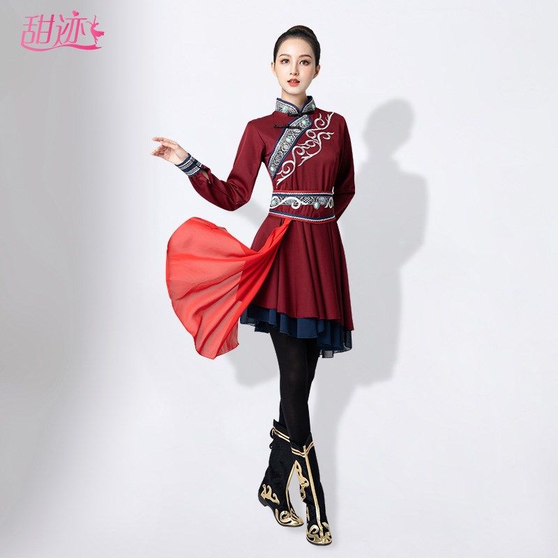 好货蒙古舞蹈演出服服族服装女舞蹈男裙子考级练功服艺考少数民族