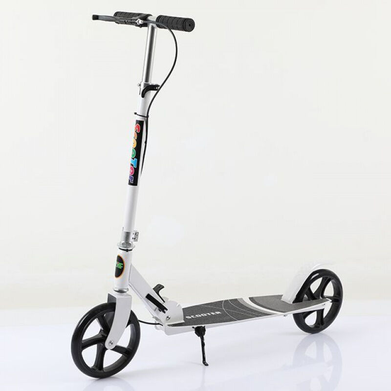 两轮滑板车8-18岁学生滑板车两轮可折叠滑板车代步神器(非电动)脚