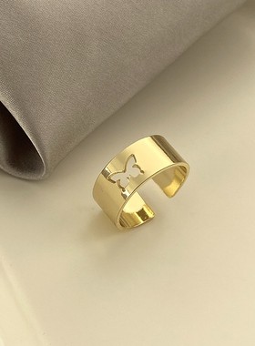 Vintage Butterfly Rings For Women Men Lover Couple Ring Set
