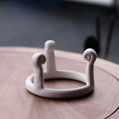 半斋造物 白泥伍德火钵支架伍德煮水壶三角支架户外酒精灯支架