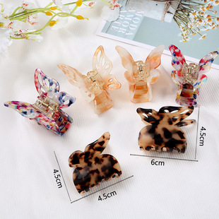 New Acetate Hair Claw Sweet Fairy Butterfly Hairpin Gradient