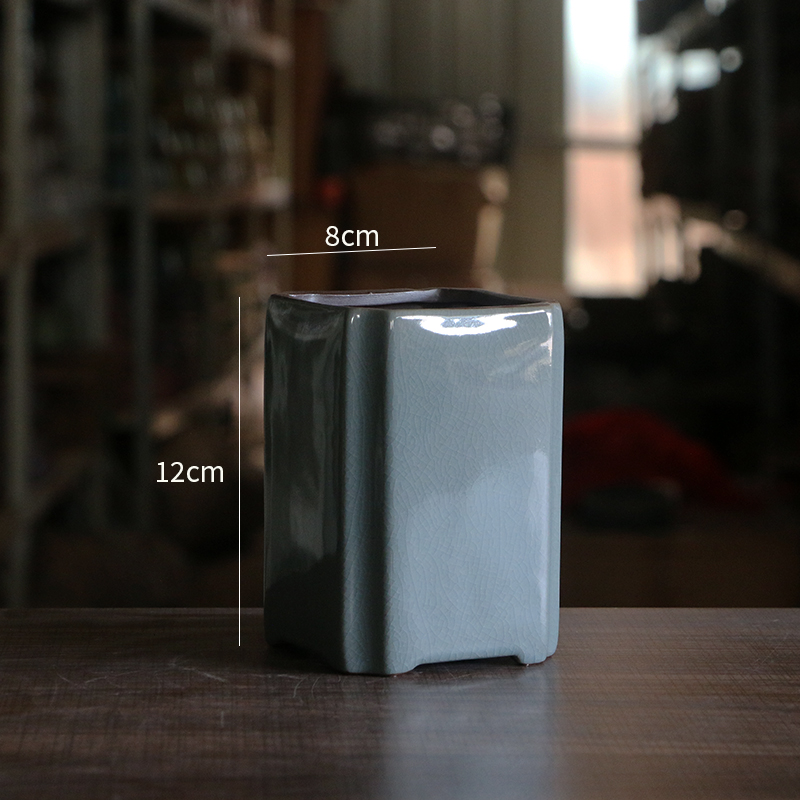 紫砂大口径造景花盆陶瓷哥窑绿植景观多肉拼盘复古拼盆文竹盆景盆