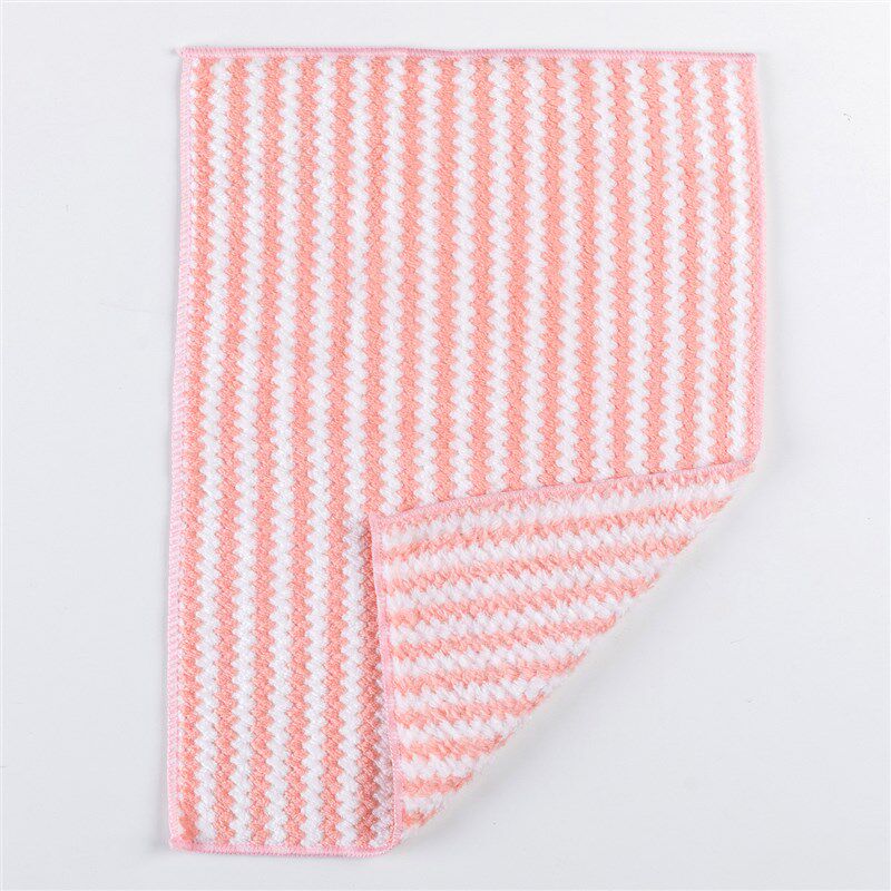 厨房专用洗碗布毛巾抹布家用懒人擦玻璃桌子清洁不掉毛条纹抹布厚