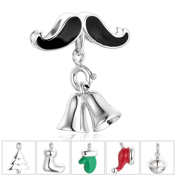 S489 耶诞礼物 925纯银珠子吊坠DIY银珠串珠手錬项链吊坠Beads