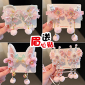 女童红色过年发夹粉色发饰小宝宝2026年新款 头饰儿童喜庆拜年发卡