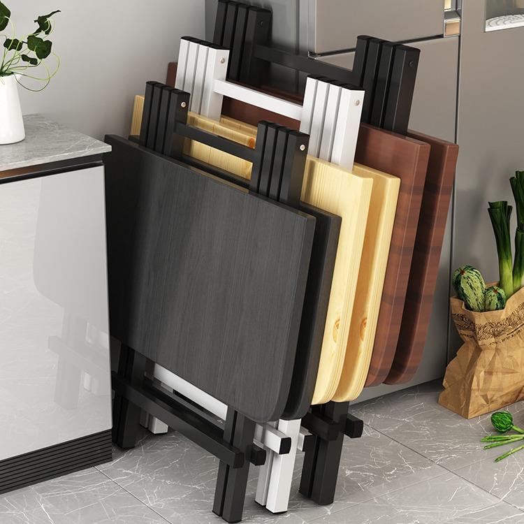 折叠桌餐桌方桌子家用简易1米吃饭桌90cm户外摆摊折叠桌椅小户型