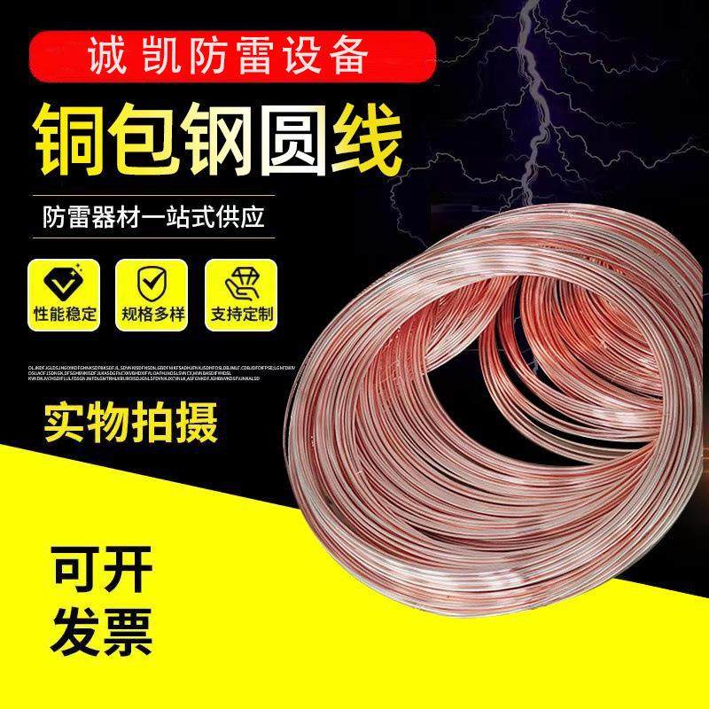 厂家 防雷器材镀铜圆钢 铜包钢圆线 镀铜接地圆钢 库存充足