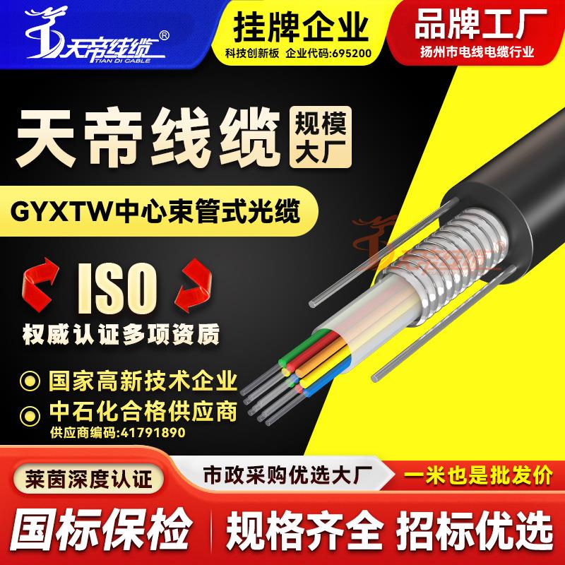 天帝光电复合缆GYXTW-4B1+RV2*1.0 铠装光电综合电缆室外监控一体