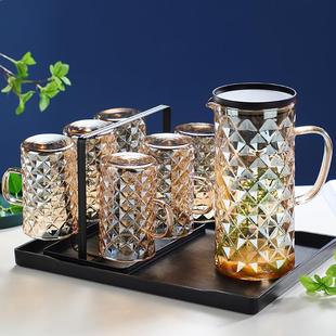 冷水壶玻璃家用耐热凉水壶水杯套装 日式 玻璃水具耐高温冷水壶套装