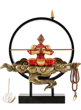 中式斗战胜佛悟空齐天大圣禅意摆件创意灯饰玄关卧室书房客厅装饰