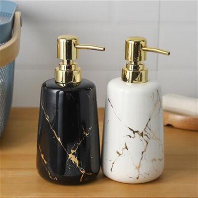 极速Marble Texture 400ml Liquid Soap Dispenser Golden Pressi