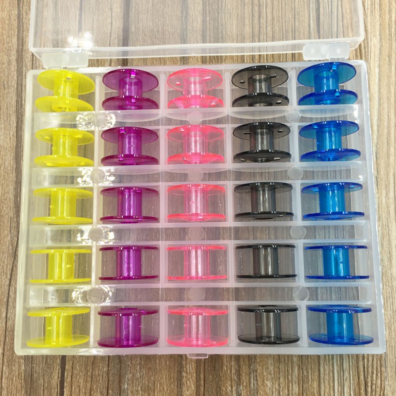 Sewing Thread Bobbin Box Container Boxes Transparent Plastic