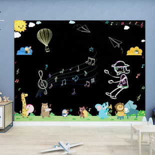 极速儿童房间布置男女孩卧室墙面软装 饰磁性力黑板涂鸦墙贴家用可