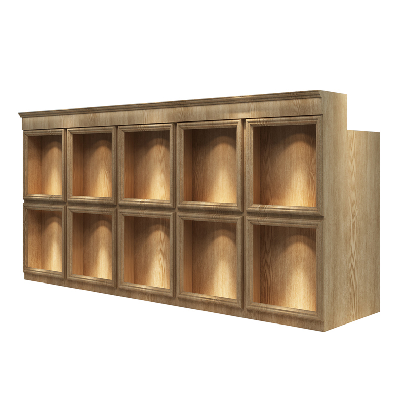 简约现代饰品店收银台桌复古吧台柜展柜公司办公前台养生馆接待台