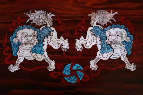 极速印度小叶紫檀螺钿事事如意文承盘红木别墅会所茶室文房收纳茶