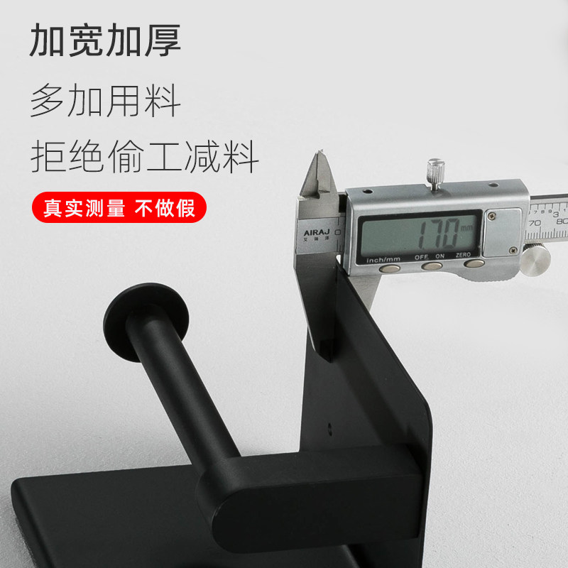 卫生间不锈钢304纸巾架黑色厕所卫生卷纸架厕纸抽纸卷纸盒免打孔