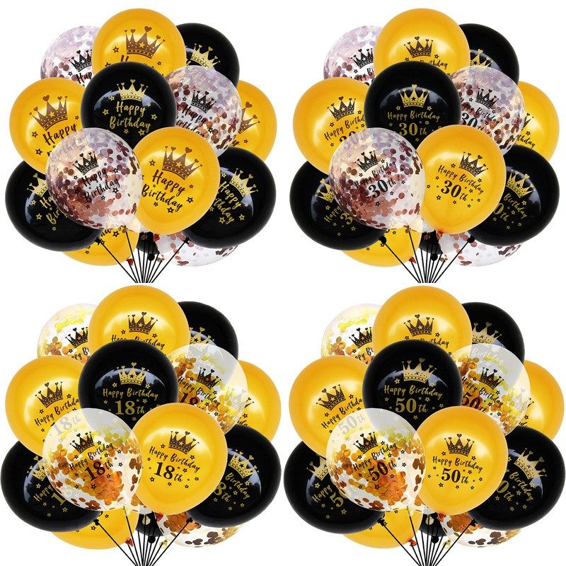10pcs 30th 40th 50th 60th Birthday Party Confetti Balloons 3