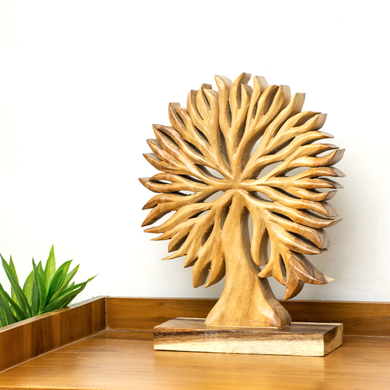 泰国创意木雕工艺品珊瑚树摆件家居客厅书房电视酒柜桌面装饰摆设