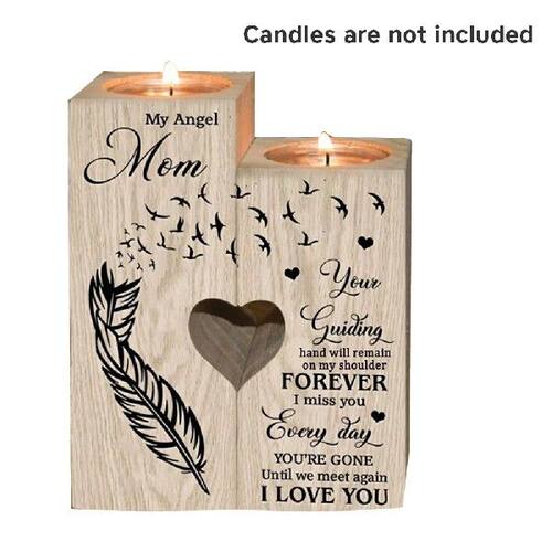 极速Wooden Candle Holder Romantic Party Home Decor Free