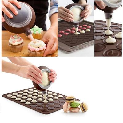 Baking Mold Macaron Mat Pastry eet Muffin Tray Round Hole