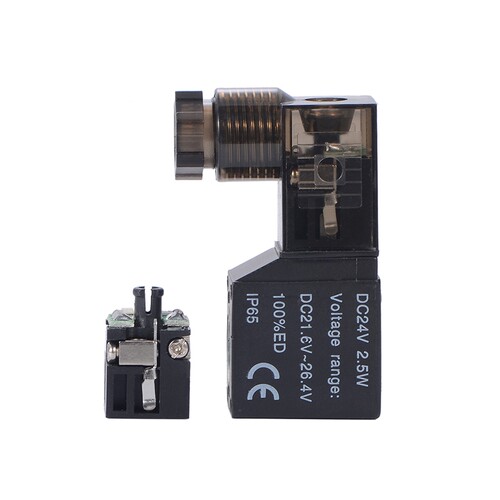 好货电磁阀线圈AC220V亚德客型阀头导头4v210-08出线4v110V带灯DC