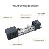 80W diy Home lathe furniture woodworking DC24V