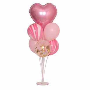 婚房店里情人节气球装饰创意浪漫场景带吸盘支架落地结婚花桌飘立