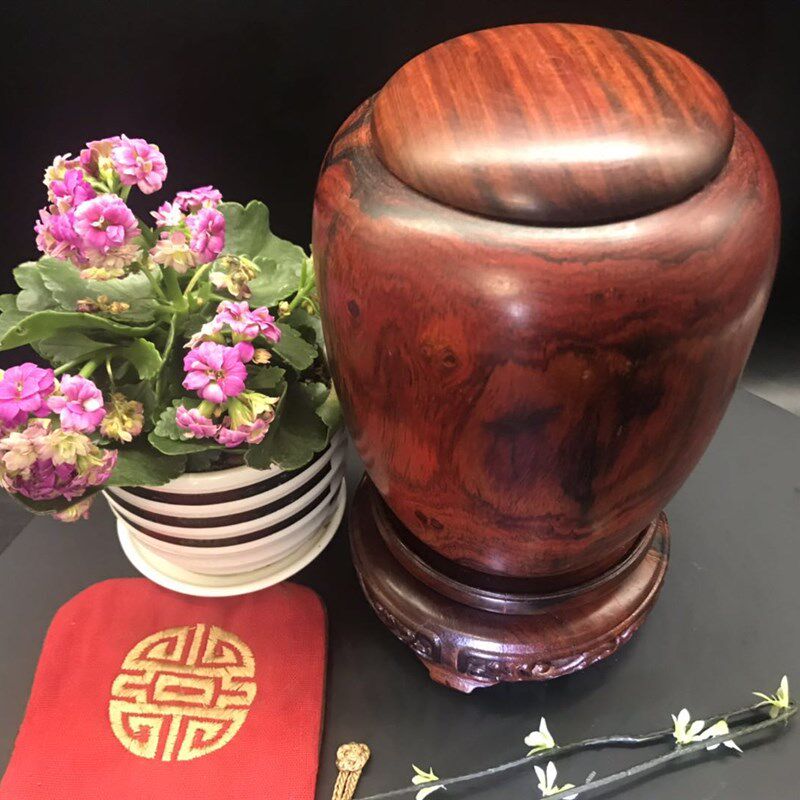极速寮国大红酸枝(跤趾黄檀)经典老红木储物罐.茶叶罐摆件