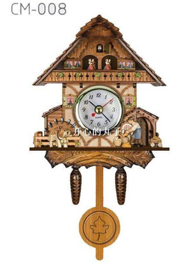 Cuckoo Clock Antique Vintage Wooden Wall Clocks Hanging Bird