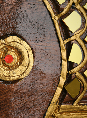 泰国木鱼风水电视柜摆件玄关桌面富贵站鱼年年有鱼开业乔迁礼品