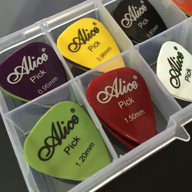 40 guitar picks 1 box case Alice acoustic electric bass pic