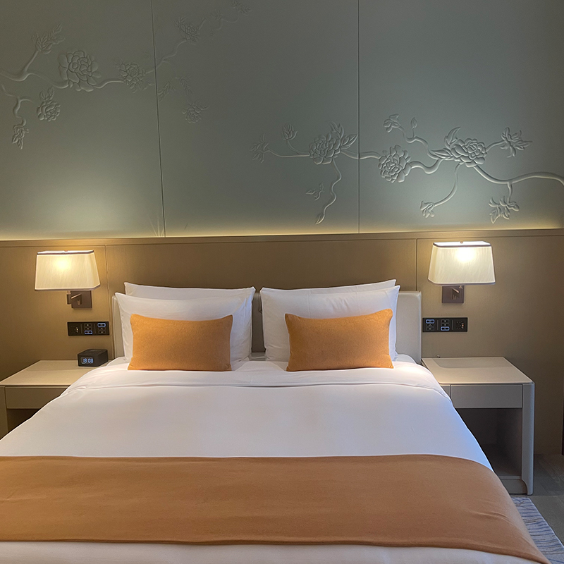 定制酒店床宾馆床快捷公寓床架民宿双人标间全套床1.2米大床靠背