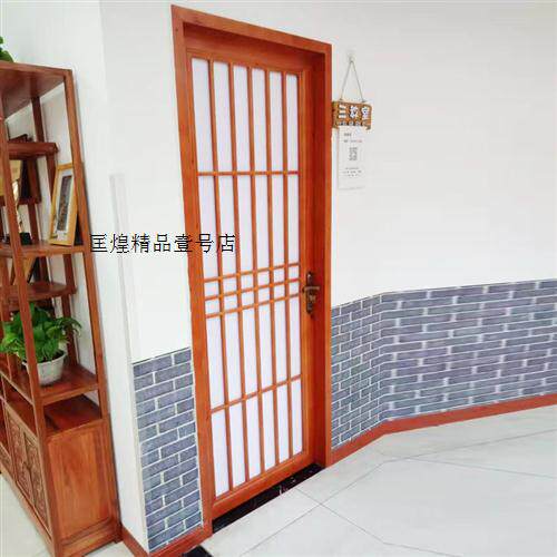 极速新中式木制玄关隔断屏风木雕仿古门窗欧式实木花格镂空装饰背