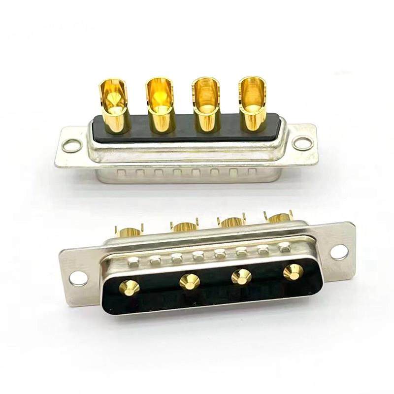 大电流4W4公头母座 D-SUB连接器 焊线式 4P 4芯工业级镀金接线器,3C数码配件,USB多功能数码宝,淘宝优惠券,粉丝福利购,淘宝优惠卷