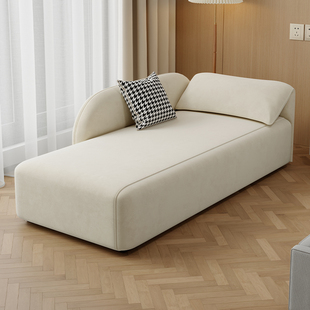 奶油风绒布大象耳朵贵妃躺椅沙发现代简约酒店民宿阳台卧室单人椅