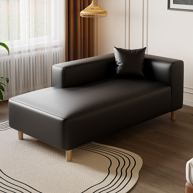 现代简约酒店贵妃椅皮艺贵妃猫爪皮北欧乳胶民宿贵妃榻单人躺椅