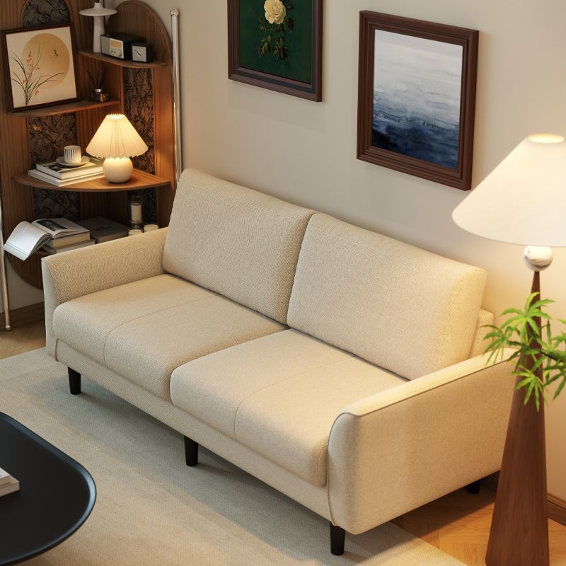 麻布布艺沙发整装软硬适中简约现代客厅卧室两人三人出租房