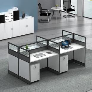 桌面简洁优雅四人屏风六人屏风工作站办公屏风隔断办公桌工作站