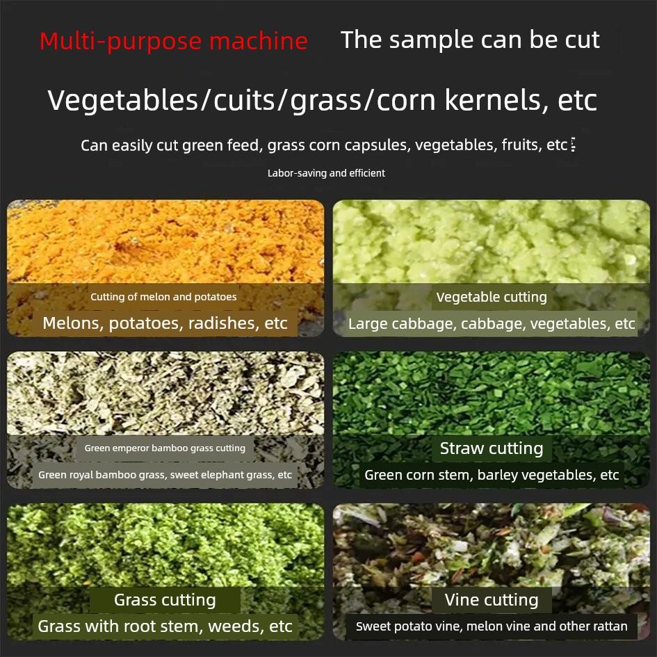 加厚不锈钢蔬菜切碎机喂养鸡，鸭，鹅，羊和牛切碎农场小型家用碎