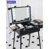 2025新覆合板Obox新娘化妆箱专业化妆师手推车箱光镜化妆师