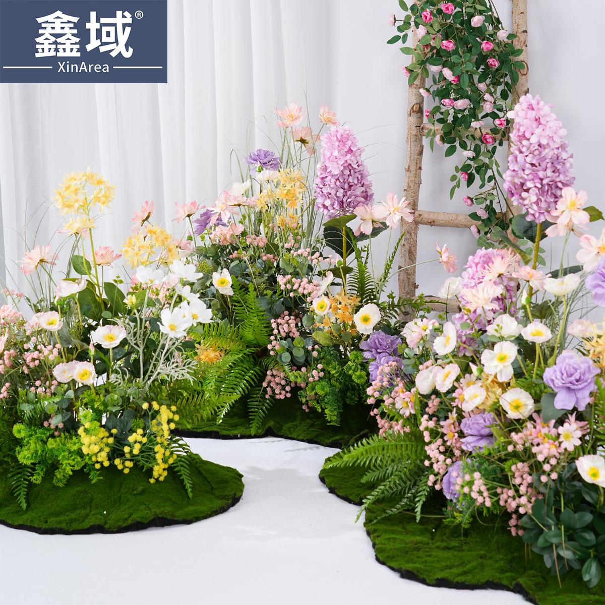 彷真植物造景微景观室内橱窗高端轻奢假苔藓绿植摆件花艺布置装饰