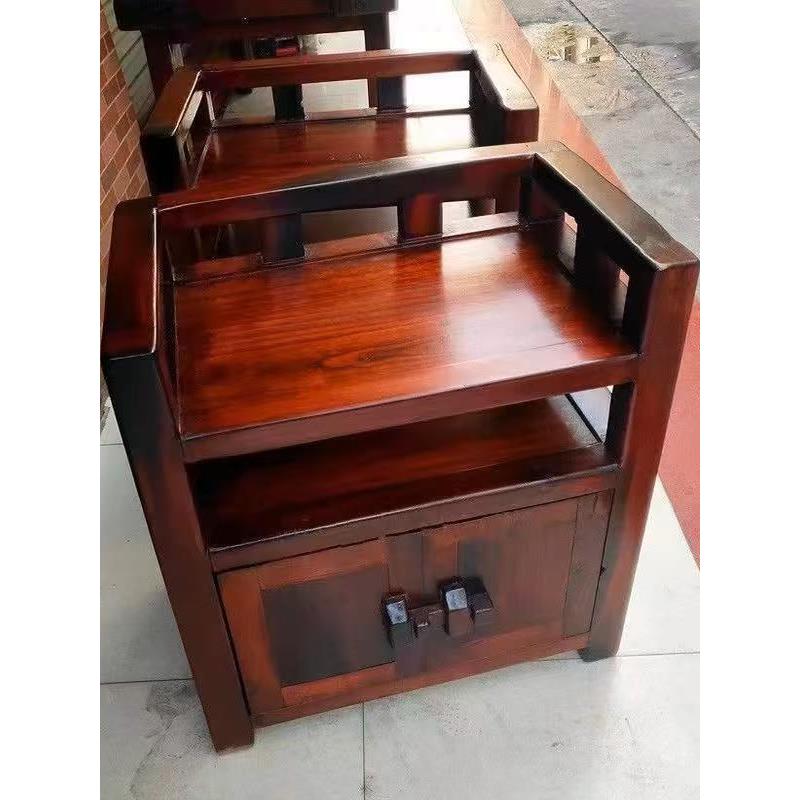 聚睿缘老船木茶水柜小茶几储物架子实木饮水柜茶柜杂物餐边柜柜子