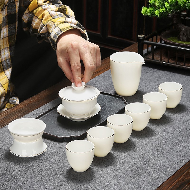 现货速发白瓷创意茶漏茶滤陶瓷过滤网茶叶茶隔功夫茶具配件泡茶漏