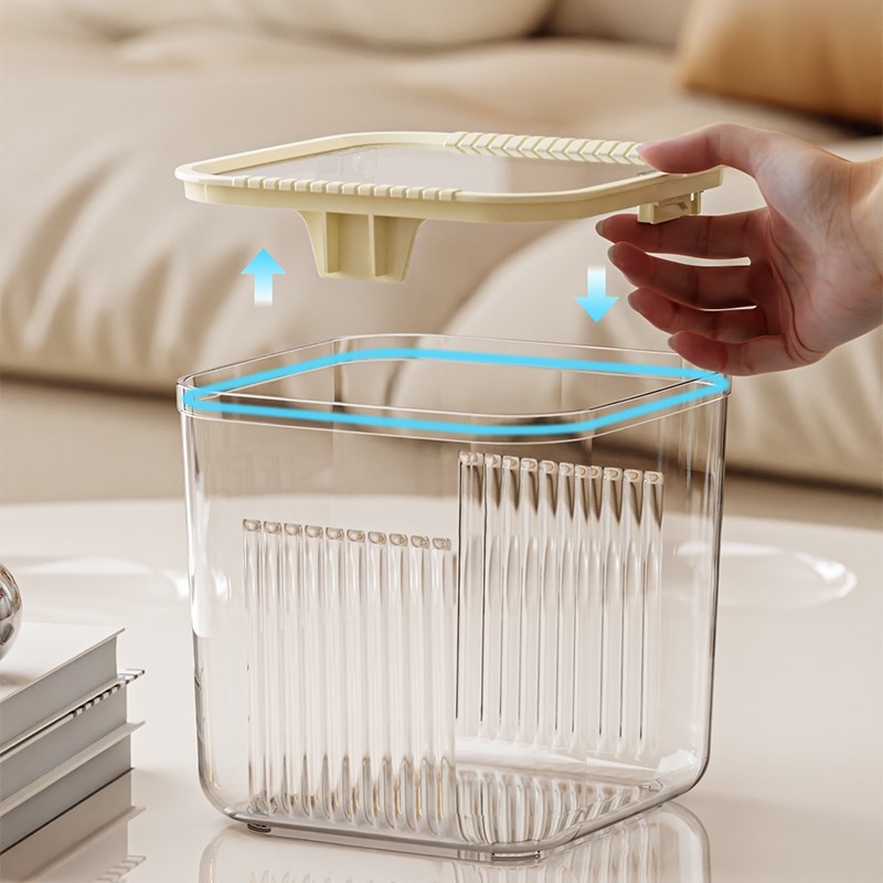 现货速发垃圾桶桌面2024新款厨房餐桌台面高颜值茶几轻奢迷你车载