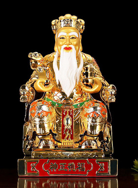 快速发货台湾纯铜鎏金土地v公公土地婆婆佛像土地公土地婆家用铜